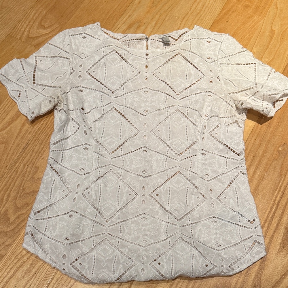 Excellent J. Crew Eyelets Top - Size S